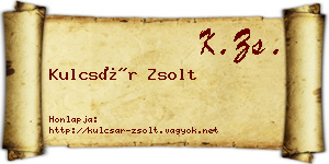 Kulcsár Zsolt névjegykártya